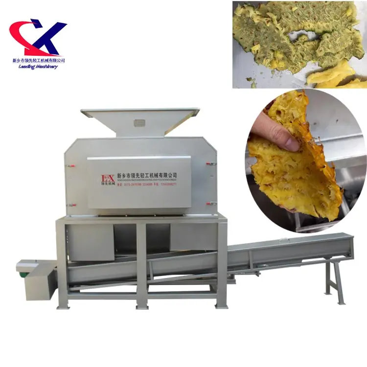 Automatic Fruit Peeler Machine Removing Pineapple Peel, Crush the flesh, Pineapple Peeling and Juicing Machine