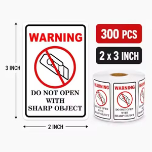DO NOT USE Blades to Open Warning Labels <b>Sticker</b> for Shipping Handling Packing and Moving - Product Image 4