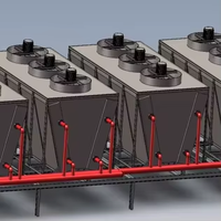 Refroidisseur d'air de type V haute performance pour les systèmes de traitement du gaz et de production d'énergie