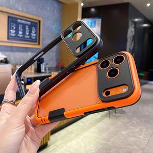 Coque de téléphone en silicone à blocs de couleur pour iPhone 17, protection intégrale de l'objectif, dégradé, dissipation de la chaleur pour iPhone 16/15/14 - Product Image 5