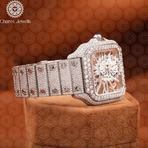 Montre de luxe tendance en moissanite et diamant avec mouvement de précision pour collection de bijoux, disponible au prix d'exportation – Offre spéciale - Product Image 5