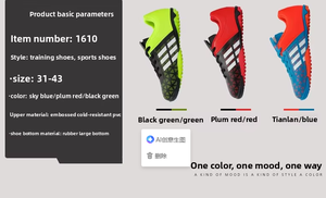 <span class=keywords><strong>Botas</strong></span> de Fútbol, Zapatos de Fútbol para Niños, Zapatos de Futsal para Entrenamiento en Interiores, Parte Superior de PU con Tacos Largos, Suela de Goma, Calzado de Fútbol - Product Image 2