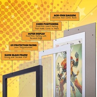 Cintre mural créatif en MDF 8x12 pouces, collectionneurs, cadre de bande dessinée d'art avec tapis blanc, cadre de bande dessinée Photo
