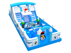 Parcours d'obstacles gonflable <span class=keywords><strong>de</strong></span> neige glacée <span class=keywords><strong>de</strong></span> haute qualité châteaux gonflables toboggan gonflable avec parcours d'obstacles - Product Image 2