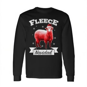 T-shirt à manches longues en polaire Navidad Christmas Sheep Lamb Pun - Product Image 2