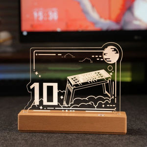 Promotion Gifts Home Solid Wood Base <b>Table</b> Lamp <b>Decor</b> Event <b>Top</b> <b>Decorative</b> Items Transparent Light up - Product Image 1