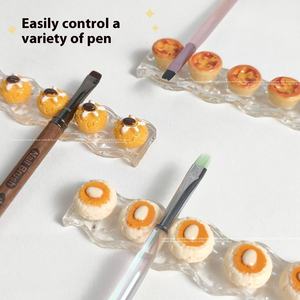 Hellokitty cosmétiques porte-stylo spécial Hamburger pain <span class=keywords><strong>tarte</strong></span> nourriture jouet résine Kt chat visage brosse avec crayon à lèvres - Product Image 2