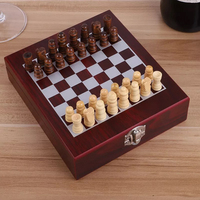 Uuhom Coffret Cadeau Luxueux Ouvre-Bouteille Carré Design Plateau d'Échecs en Acier Inoxydable et Plastique avec Tire-Bouchon, Bouchon et Verseur