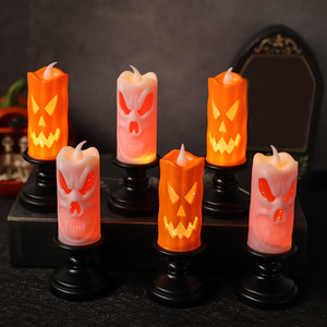 Venta Directa de Fábrica, Nueva Vela de Calabaza de Halloween con Luz LED, Accesorio de Disfraz con Luces - Product Image 1