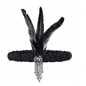 Bandeau à clapet des années 1920, casque à clapet de costume pour femme, bandeau à plumes pour soirée à thème <span class=keywords><strong>Gatsby</strong></span> - Product Image 5