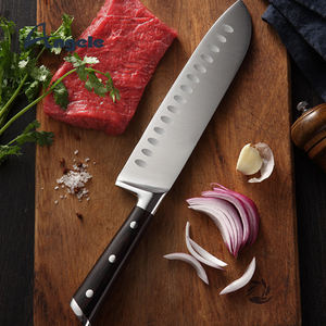 الأفضل مبيعًا جودة 8 بوصة سكاكين طاه من الفولاذ المقاوم للصدأ مقبض خشب باكا وصديقا للموضة على الطراز الحديث مع صندوق تعبئة - Product Image 5