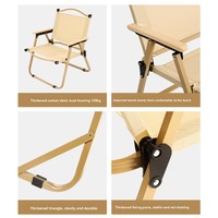 Chaise pliante ultralégère portable en acier titane - Style Glamping pour le camping en plein air, la pêche et les pique-niques