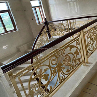 Couleurs et tailles personnalisées modernes personnalisables-main courante d'escalier en laiton coins de poussière d'escalier en laiton tringles d'escalier de tapis en laiton