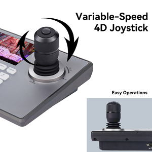 Phát sóng 12X Zoom quang 4k Camera hội nghị <span class=keywords><strong>PTZ</strong></span> và bộ điều khiển cần điều khiển 4D cho hội nghị nhà thờ phát trực tuyến PoE NDI - Product Image 3