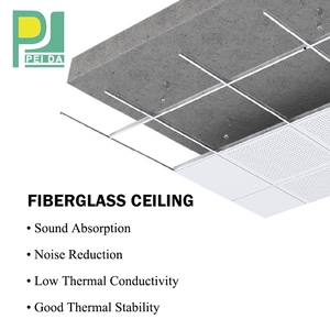 Plafond d'<span class=keywords><strong>isolation</strong></span> insonorisé de sortie d'usine plafond suspendu en fibre de verre de nuages acoustiques - Product Image 5