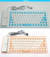 Vente en gros Clavier USB portable 88 touches Fonctionnement de la membrane en silicone souple étanche et flexible pour PC 3 touches Anti-Ghosting