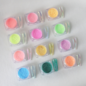 White Fairy Ice Pearl Chrome Pigment Shell Nails Dust Mirror Aurora Nail Art Powder - Product Image 4