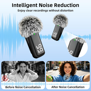 Professional 4Mic 100 Meters Wireless <b>Microphone</b> 4 Channels Vlogging Recording Lavalier Wireless <b>Microphones</b> with Charging Bank - Product Image 3