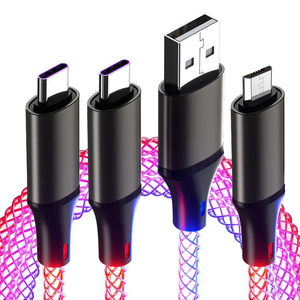 Cargador rápido de luz LED óptica RGB de 66W, <span class=keywords><strong>cable</strong></span> <span class=keywords><strong>USB</strong></span> tipo C de cobre puro para carga rápida 5A - Product Image 6