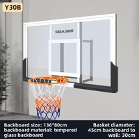 Aro de Baloncesto para Montar en la Pared, para Adultos, Resistente, en Blanco/Negro/Naranja, para Uso en Interiores/Exteriores