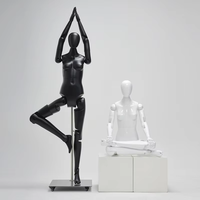 Beau robot mannequin multifonction avec tête réaliste en fibre de verre et articulations mobiles-Idéal pour présentoir pour adultes