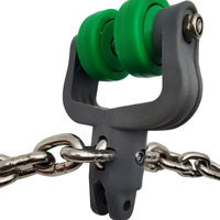 Chariot de ligne d'abattage avicole résistant à l'usure |   Porte-rouleaux en nylon pour système de convoyeur à rail en T