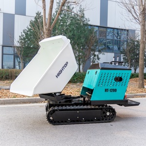 Multifunctional Mini All-Terrain 500KG <b>Track</b> Dumper 1.2Ton Load Capacity Wheelbarrow Power PLC <b>Pump</b> Concrete Buggy - Product Image 2