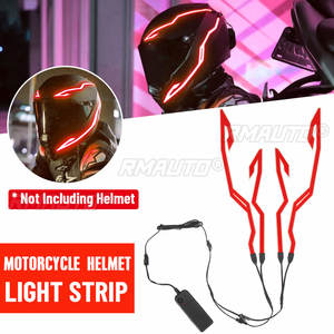 Kit de modification de lumière froide pour casque de moto, bande lumineuse clignotante, autocollant lumineux, lumières LED pour la conduite nocturne, décoration de casque de moto - Product Image 1