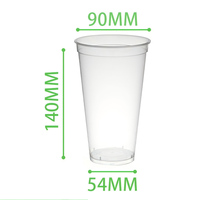 Gobelets jetables en plastique PP en gros 425ml/530ml/590ml/650ml/670ml/790ml 90mm sans BPA de qualité alimentaire écologiques pour boissons chaudes et froides
