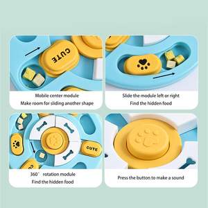 Wholesale Plastic Cartoon Interactive <b>Sliding</b> Module Slow Feeders Puzzle Bowl for Dogs-Mental Enrichment & Training - Product Image 6