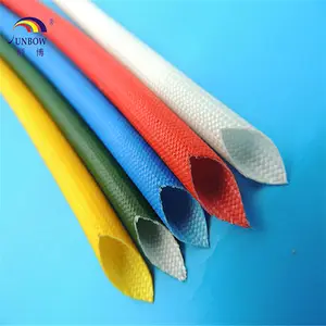 Silicone Glass Fibre Sleeve Silicone Coated Braided Fiberglass Sleeve