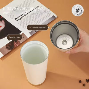 Mug à café isotherme personnalisé en acier inoxydable 316, motif muguet, portable, durable, grande capacité, pour le camping - Product Image 3