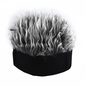 Di colore grigio pazzo personalità punta parrucca corta divertente per abbigliamento da festa - Product Image 1