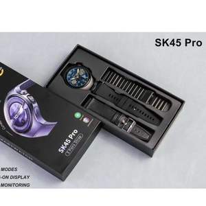 Smartwatch Set SK45pro 1.53 inci Tahan Air Deteksi Detak Jantung Oksigen Darah Panggilan BT Pengisian Daya Nirkabel Smartwatch untuk Pria dengan 3 Tali - Product Image 4