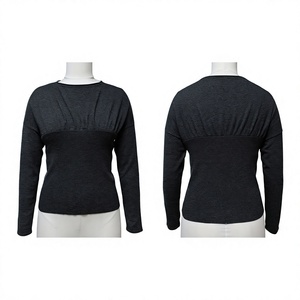 Magnifique Tissu Respirant en Viscose, Nylon et Polyester (50% 27% 23%) 12GG, Épaisseur Standard, Longueur Classique, Col Rond Décontracté pour Femmes - Product Image 2