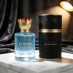 Vendita Diretta di Flaconi Vuoti in Vetro per Profumo da 50ML, Bottiglia Dorata Rotonda di Lusso con Tappo - Product Image 6