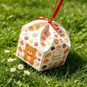 Boîte à gâteaux avec fleur pour pâtisseries et chocolats, idéale pour desserts sucrés, beignets, biscuits et bonbons pour <span class=keywords><strong>mariage</strong></span> - Product Image 6