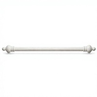 Tringle à rideau simple réglable en fer et PP, thermolaquée, fixation par perçage pour fenêtre de chambre