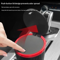 Poubelle de voiture haute à couvercle en EVA, anti-poussière, à suspendre, pour fentes de siège, conteneur pour épluchures de fruits, porte-gobelet et boîte de rangement pour téléphone