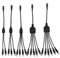 Connecteur d'alimentation Jack 5.5x2.1mm DC 12V, câble d'alimentation, 1 femelle, 8 mâles, adaptateur répartiteur, accessoires pour bande lumineuse LED