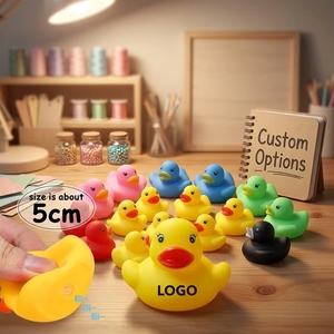 Recrutement de distributeurs – Sans pression sur les stocks – Logo personnalisé – <span class=keywords><strong>Canard</strong></span> de bain flottant en PVC – Mini-<span class=keywords><strong>canard</strong></span> imprimé animal en vinyle – Caoutchouc en vrac qui couine - Product Image 5