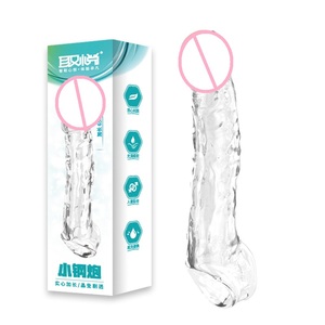 Consolador realista para prolongar la eyaculación masculina, condones reutilizables, Juguetes sexuales - Product Image 3