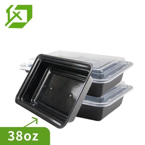 38oz microwavable plastic takeaway food container eco-friendly disposable food container