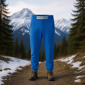 Pantalones de Forro Polar de 300 g/m², Cintura Elástica Gruesa, Absorben la Humedad, Ropa de Invierno para Exteriores, Unisex, Corte Regular, Color Sólido, Tejido de Punto - Product Image 2