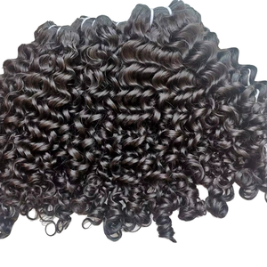 <span class=keywords><strong>Extensiones</strong></span> de <span class=keywords><strong>Cabello</strong></span> al por Mayor, <span class=keywords><strong>Cabello</strong></span> Humano Rizado Camboyano sin Procesar, 100% Alineado con la Cutícula, Doble Trama a Máquina, 100g - Product Image 1