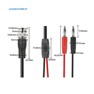 BNC zu Dual 4MM Bananen stecker <span class=keywords><strong>Test</strong></span> leitungs sonde BNC-Kabel für Oszilloskop-Signal generator 1m 1,5 m 2m - Product Image 2