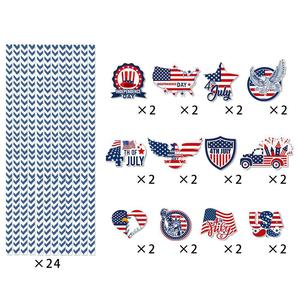Pajitas para el Día de la Independencia DAMAI, 24 piezas, pajitas de papel para fiestas con estrellas y banderas para la celebración del 4 de julio - Product Image 2