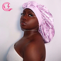 Cljhair 100% Grande écharpe et bonnet de dessin animé double couche avec cravate