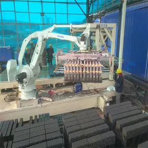 Глиняный полый кирпич, новая система укладки робота, Современная установка для производства зеленого кирпича, машина для производства южно-африканского 80000