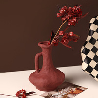 Vas Keramik Dekoratif Bunga Modern Rustic Nordik P299Home Decoration Dengan Tanaman Buatan